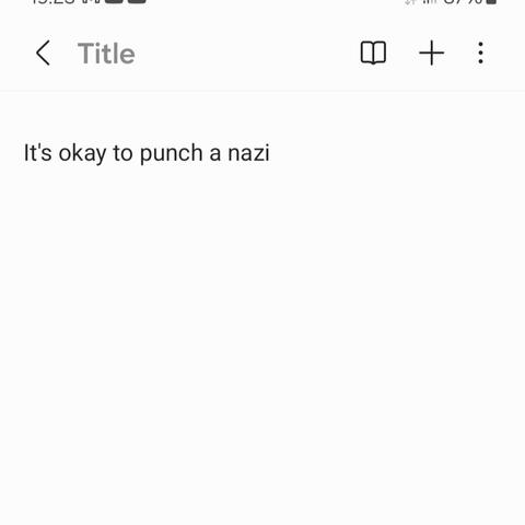 It's okay to punch a nazi