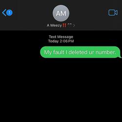 My fault I deleted your number