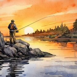 Fishing poles and sunshine
