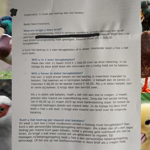 Onderwerp: u moet een bedrag aan ons betalen