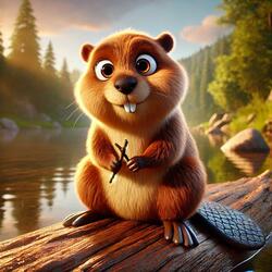 The North American beaver (Educational) [Castor canadensis]