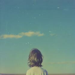 Looking up at midnight sky