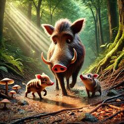 The Wild Boar (Sus scrofa) Educational Song for Kids