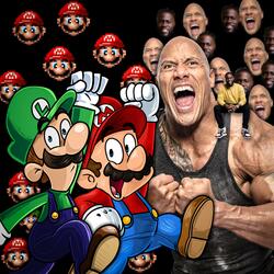 Mario and Luigi vs. The Rock and Kevin Hart (feat. JustGamer)