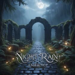 Night Rain Ambience (soothing rain, crickets, rustling trees)
