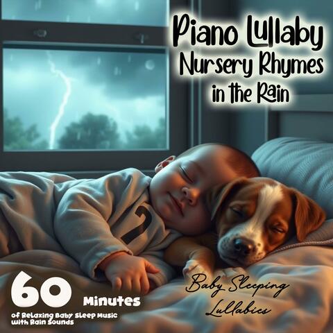 Piano Lullaby Nursery Rhymes in the Rain (60 Minutes of Relaxing Baby Sleep Music with Rain Sounds)