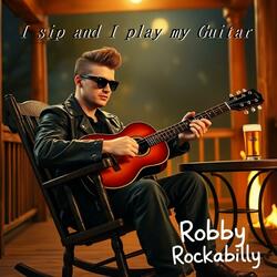 I sip and i play my guitar