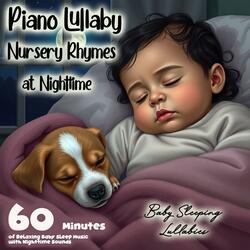 Piano Lullaby Nursery Rhymes at Nighttime (60 Minutes of Relaxing Baby Sleep Music with Nighttime Sounds)