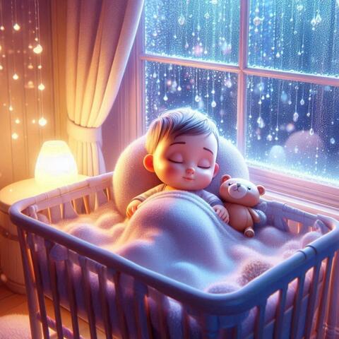 Gentle Rain & Music Box Lullaby for Babies