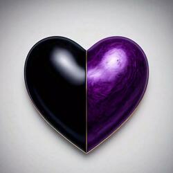 Purple Black Heart