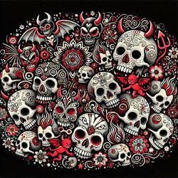 Calaveras y diablitos