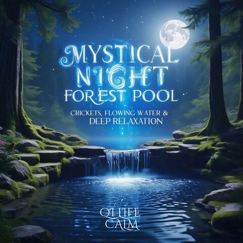 Mystical Night Forest Pool – Crickets, Flowing Water & Soft Breeze for Deep Relaxation