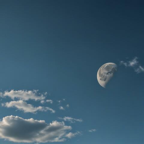 Moon in the Blue Sky