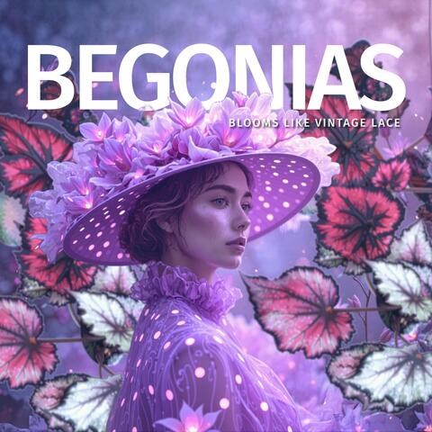 Begonias blooms like vintage lace