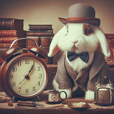 Gentleman rabbit and his clock