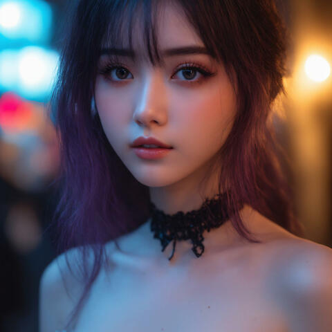 커튼뒤의 소녀