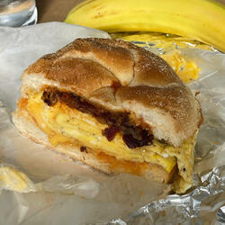 Bacon, Egg & Cheese (Top it with a Milk)