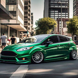 Green Ford Fiesta