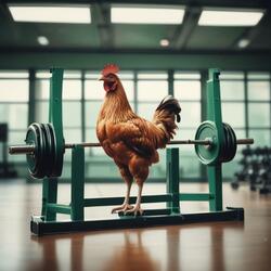 Fitness-Fanatiker (Iss das Hähnchen!)