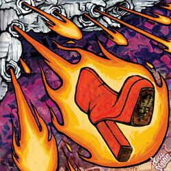 Orange Platform Boots