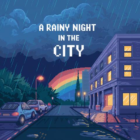 A rainy night in the city