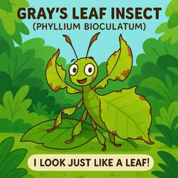 The Gray’s Leaf Insect (Phyllium bioculatum) Educational Song for Kids