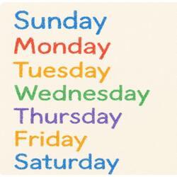 Days of the Week (Upbeat Morning Meeting)