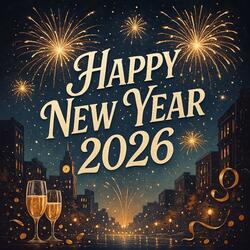 Happy New Year 2026 (Midnight Confetti) [Happy 2026]