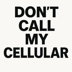 DONT CALL MY CELLULAR.