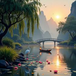 Evening Glow on the Ganjiang