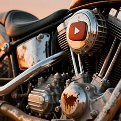 Dirty Biker Rock 'n' Roll Gasoline & Grit