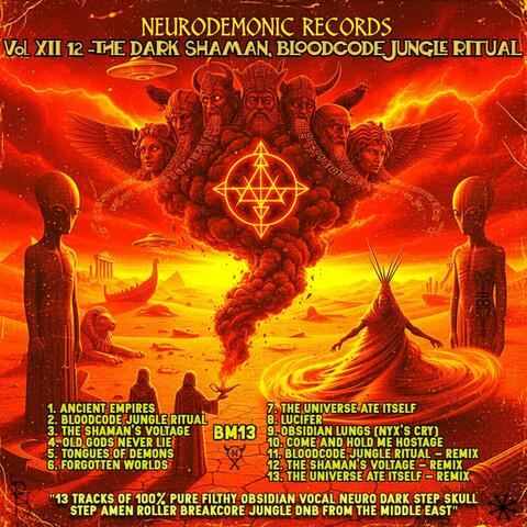 Vol. XII THE DARK SHAMAN BLOODCODE JUNGLE RITUAL (V0L. XII 12-BM13) NEURODEMONIC RECORDS) Hardcore Vocal Jungle Drum And Bass From The Middle East