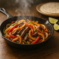 When the fajitas come out sizzling