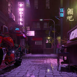 Sax Grooves on Neon Streets