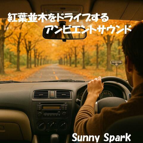 紅葉並木をドライブするアンビエントサウンド