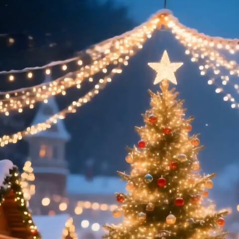 Under the Christmas lights