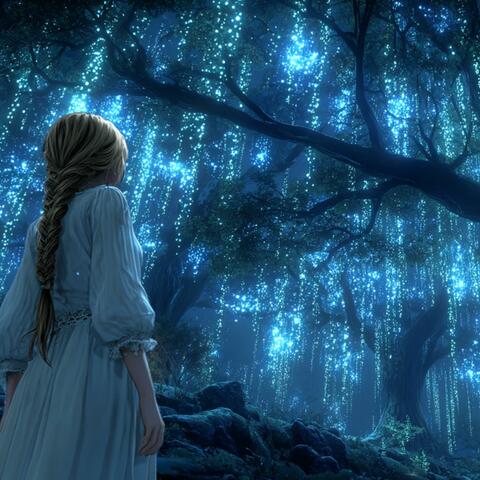 Luminous Rain in the Forest