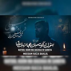 Batool Koon Ma Bacha Nai Sangya | New Noha Ayyam e Syeda | Saraiki Noha | (feat. Meesam Behlol)