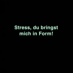 Stress, du bringst mich in Form.