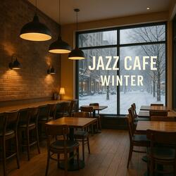 雪の街角で味わうホットカフェジャズ