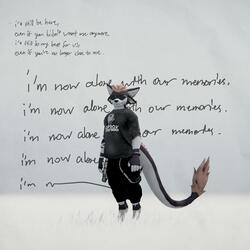 i'm now alone with our memories.