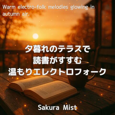 夕暮れのテラスで読書がすすむ温もりエレクトロフォーク