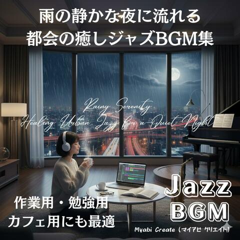 雨の静かな夜に流れる都会の癒しジャズBGM集 - 作業用・勉強用・カフェ用にも最適