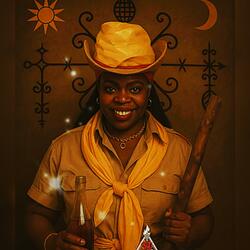 Jandantor bel gason manje dife o Sanba pope (Vaudou