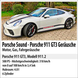 Porsche Innengeräusch: 911 GT3 Sound Landstrasse, Beschleunigen