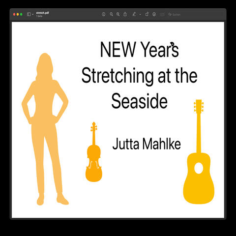 New Year's Stretching at the Seaside