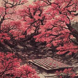 Mahjong at the Pond of 4 Seasons