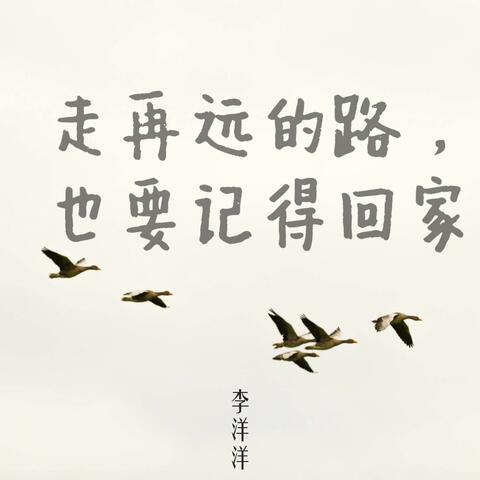 走再远的路 也要记得回家