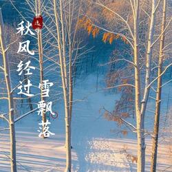 秋风经过雪飘落