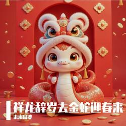 祥龙辞岁去金蛇迎春来